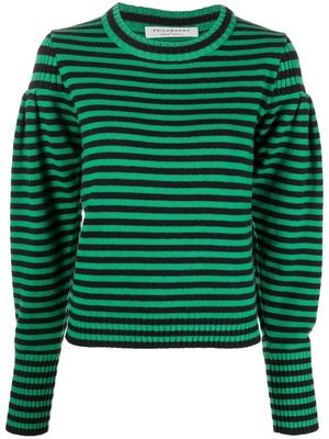 Philosophy Di Lorenzo Serafini striped virgin-wool jumper - Green