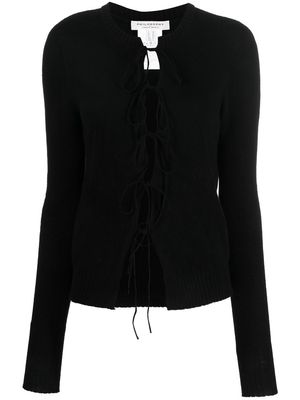 Philosophy Di Lorenzo Serafini tie-fastening knitted top - Black