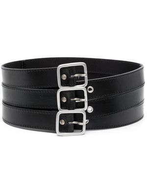Philosophy Di Lorenzo Serafini triple-band leather belt - Black
