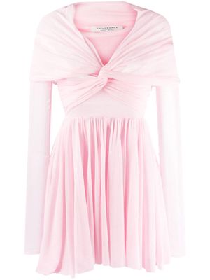 Philosophy Di Lorenzo Serafini twist-detail tulle minidress - Pink