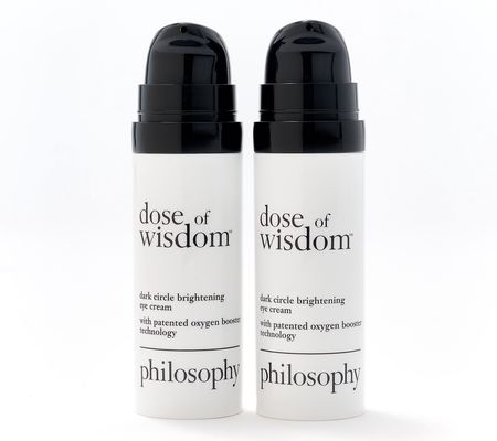 philosophy dose of wisdom brightening eye cream 0.5oz duo