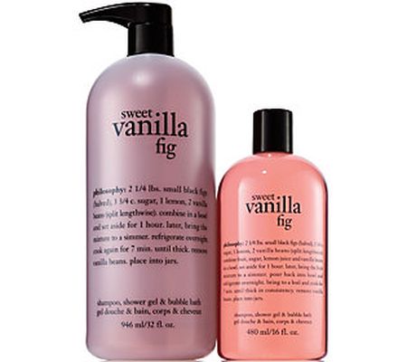 philosophy fresh, creamy & sweet shower gel duo