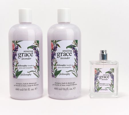 philosophy grace all the way shower gel & fragrance 3pc
