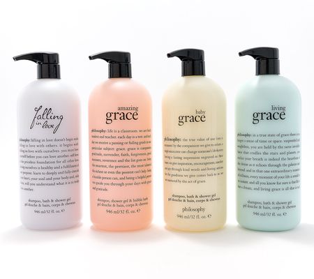 philosophy grace & love fragranced shower gel 4pc collection