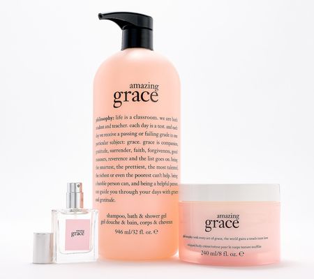 philosophy grace & love shower gel & creme 3-piece set