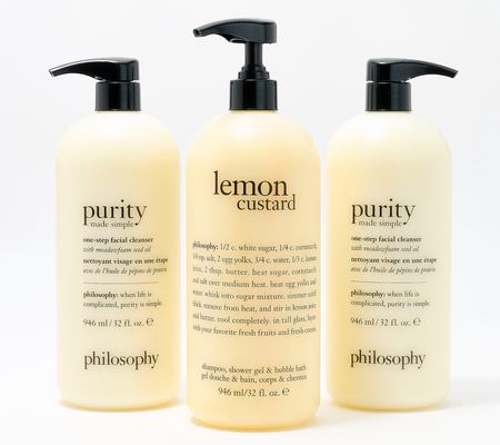 philosophy super-size 32-oz purity and shower gel set