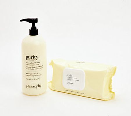 philosophy super size one-step facial cleanser & cloth duo