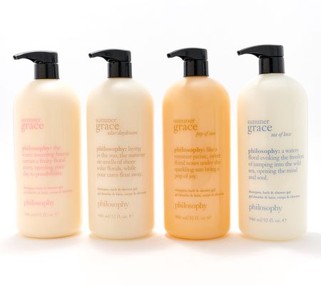 philosophy supersize summer fine fragrance 4pc shower gel set