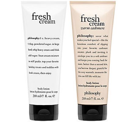 philosophy sweet & creamy body lotion duo