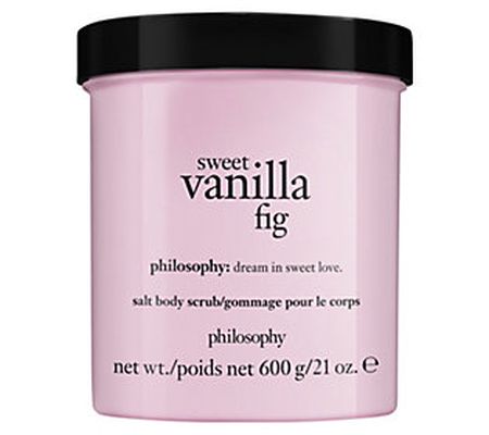 philosophy sweet vanilla fig salt body scrub 21 oz