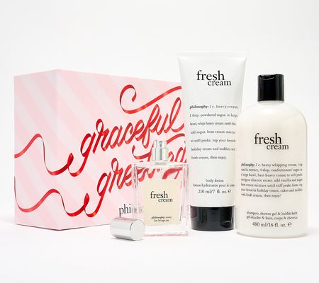 philosophy wrapped in fresh cream layering set with gift box