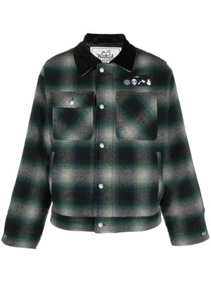 Phipps check-pattern insulated jacket - Green