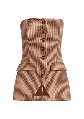 Phoebe Houndstooth Bustier