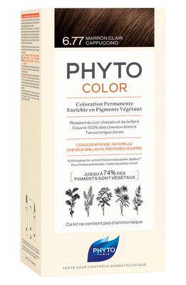 Phytocolor Permanent Hair Color in 6.77 Light Brown Cappuccino