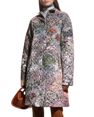 Pia Floral Quilted Coat