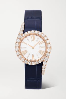 Piaget - Limelight Gala 32mm 18-karat Rose Gold, Alligator, Mother-of-pearl And Diamond Watch - one size