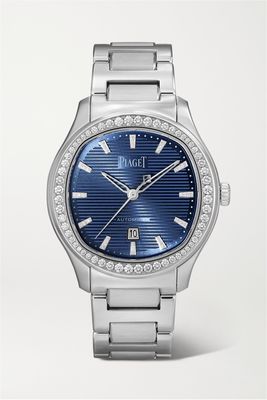 Piaget - Polo Date Automatic 36mm Stainless Steel And Diamond Watch - Silver