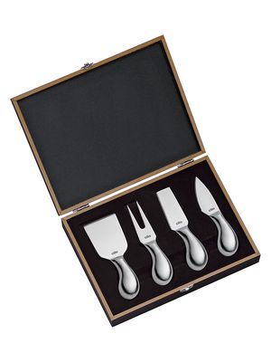 Piave 4-Piece Cheese Knife Set - Silver