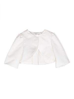 Piccola Ludo bow detailing long-sleeved jacket - White