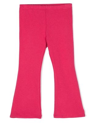 Piccola Ludo elasticated-waistband flared trousers - Pink