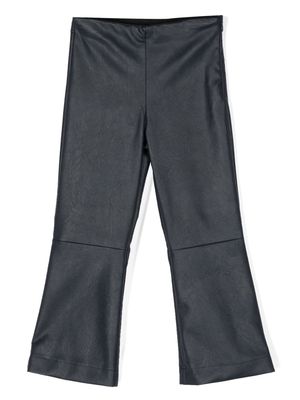 Piccola Ludo faux-leather flared trousers - Blue