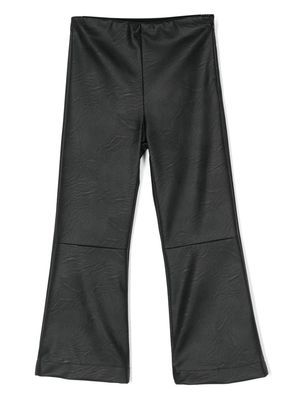 Piccola Ludo faux leather straight-leg trousers - Black