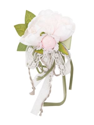 Piccola Ludo floral-detail brooch - Pink