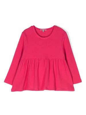 Piccola Ludo long-sleeve jersey top - Pink