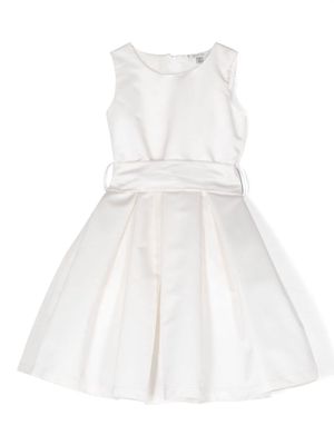 Piccola Ludo rear bow sleeveless dress - White