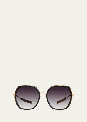 Pickford Plastic & Metal Butterfly Sunglasses