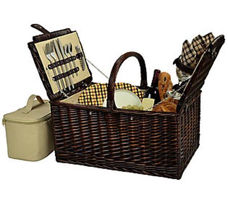 Picnic at Ascot Buckingham Willow Picnic Basket for 4