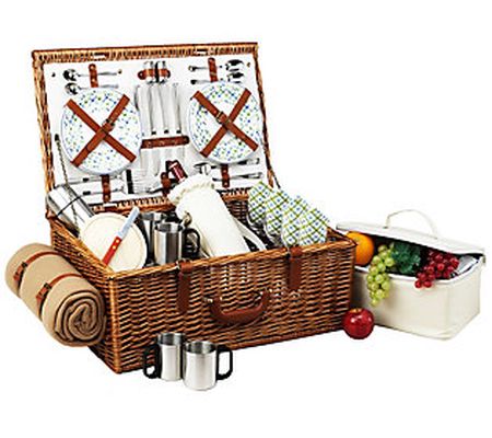 Picnic at Ascot Dorset Picnic Basket for 4 with Blanket