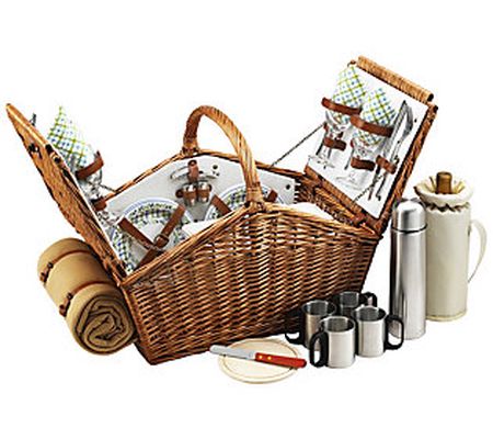 Picnic at Ascot Huntsman Picnic Basket for 4 wi th Blanket