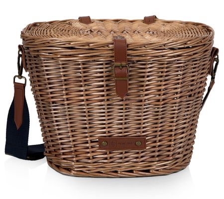 Picnic Time Cambridge Wicker Bicycle Basket