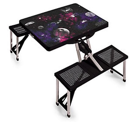 Picnic Time Death Star - Portable Folding Table with Seats