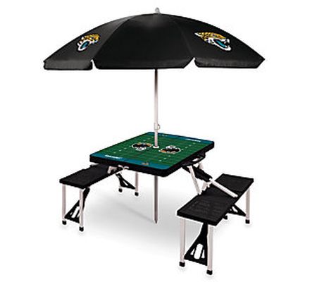 Picnic Time NFL Portable Picnic Table with Umbr lla