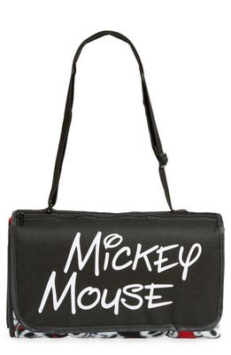 Picnic Time x Disney Mickey Mouse Outdoor Picnic Blanket Tote in Black/Red
