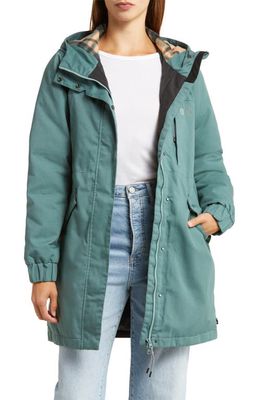 Picture Organic Clothing Dyrby Water Repellent Hooded Jacket in Sea Pine