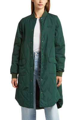 Picture Organic Clothing Endya Water Repellent Quilted Longline Jacket in Scarab