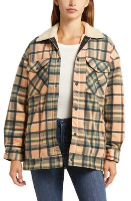 Picture Organic Clothing Gaiby Fleece Collar Jacket in Plaid Toast