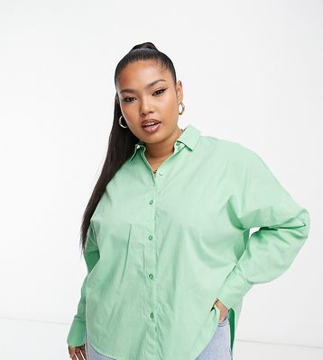 Pieces Curve loose shirt in green