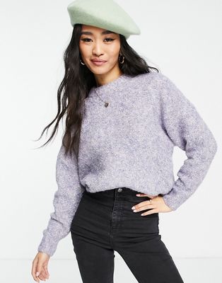 Pieces knit sweater in lilac-Purple