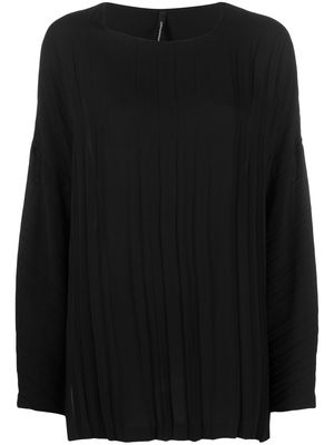 PierAntonioGaspari long-sleeve pleated blouse - Black