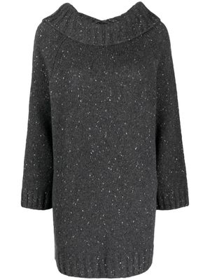 PierAntonioGaspari mélange-effect knitted dress - Grey