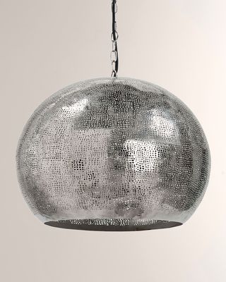 Pierced Metal Sphere Lighting Pendant