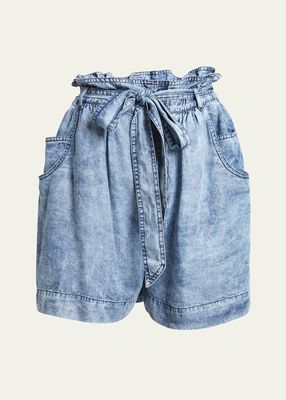 Pierine Denim Paperbag Shorts