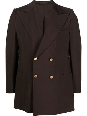 Pierre Cardin Pre-Owned 1960s peak lapels double-breasted blazer - Brown