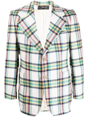Pierre Cardin Pre-Owned 1970s check-print wool blazer - Neutrals