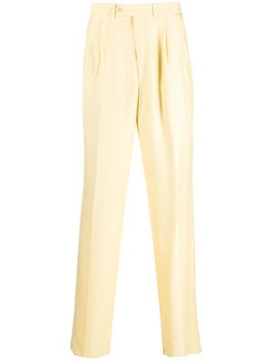 Pierre Cardin Pre-Owned 1980s straight-leg tailored trousers - Yellow