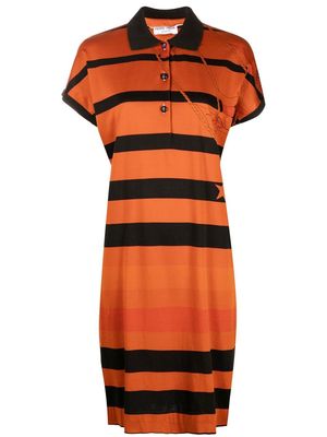 Pierre Cardin Pre-Owned 1980s striped polo dress - Orange